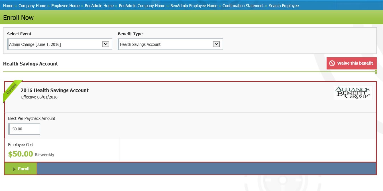 [WT4732] JE DUNN EE Derek Walker, HSA enrollment issue Workterra Jira